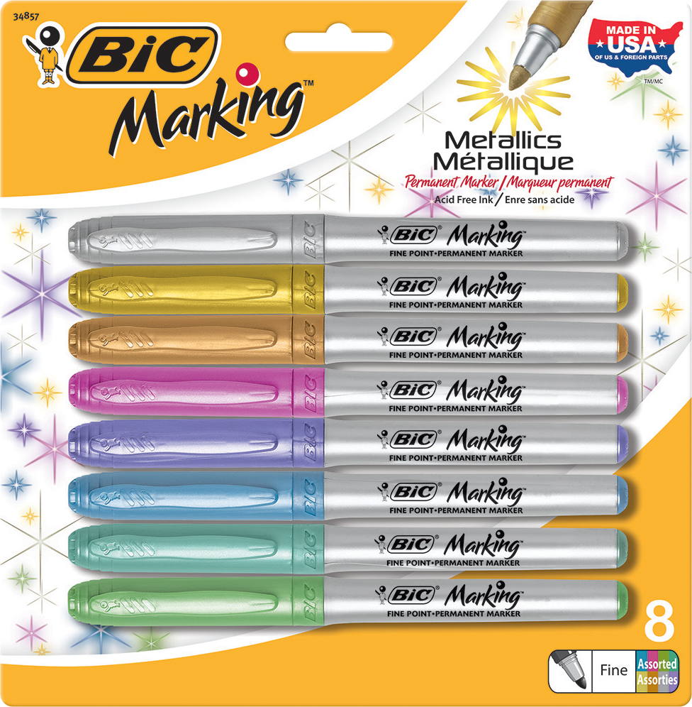 Product image 1 of 1 for BIC Intensity Fineliner Marker Pen 8pk Metallic