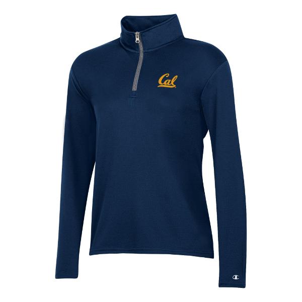 Women’s Stadium Mock Mesh Quarter Zip Cal Logo 2; $58.00