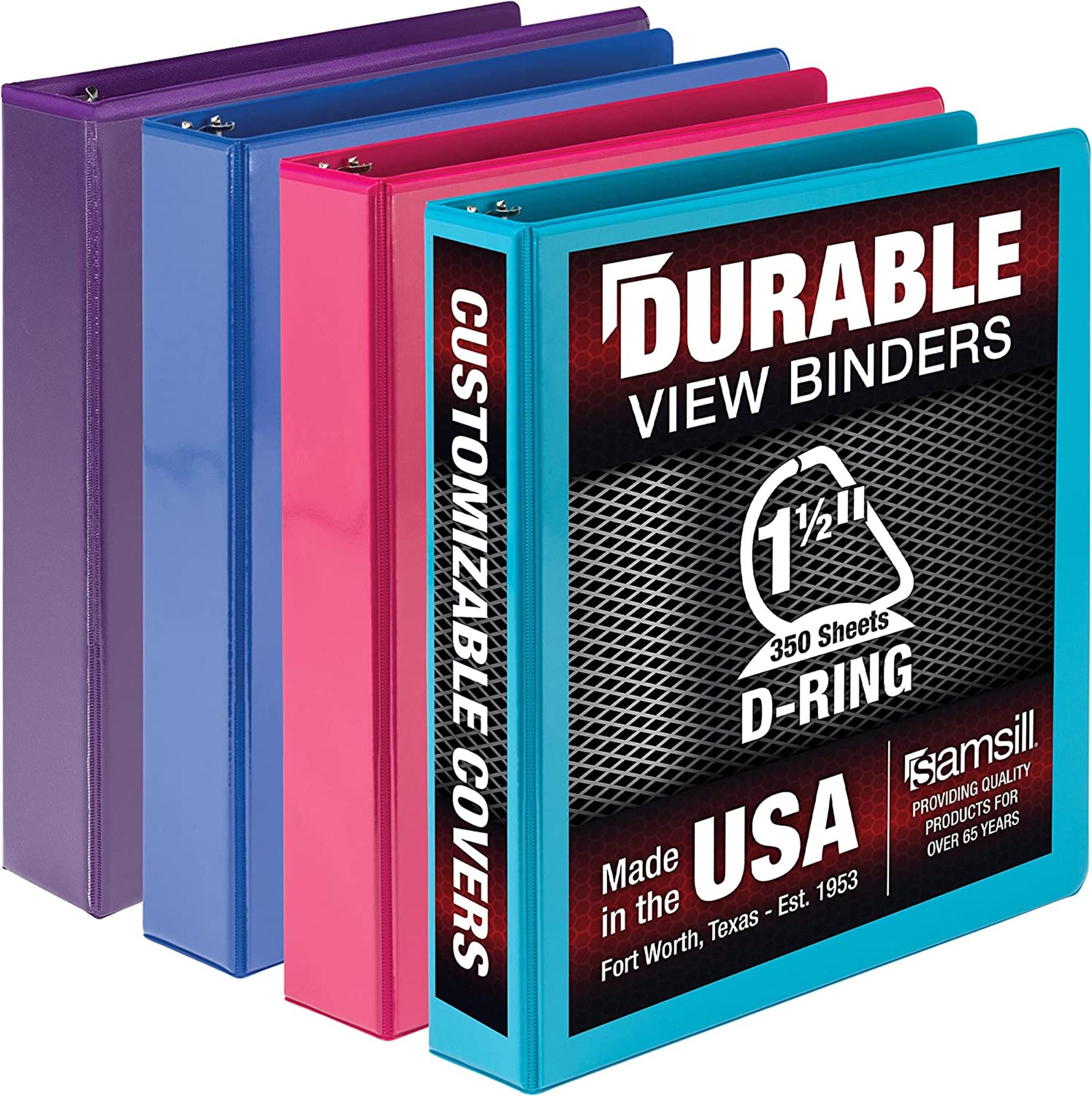Product image 1 of 1 for Samsill Durable D Ring Binder Assortment Asst 1.5in