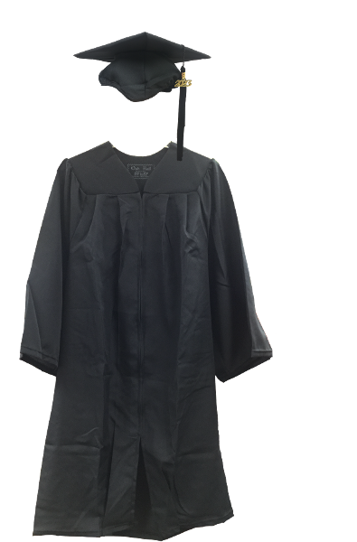 Graduation Regalia (Cap, Gown & Tassel); $37.00