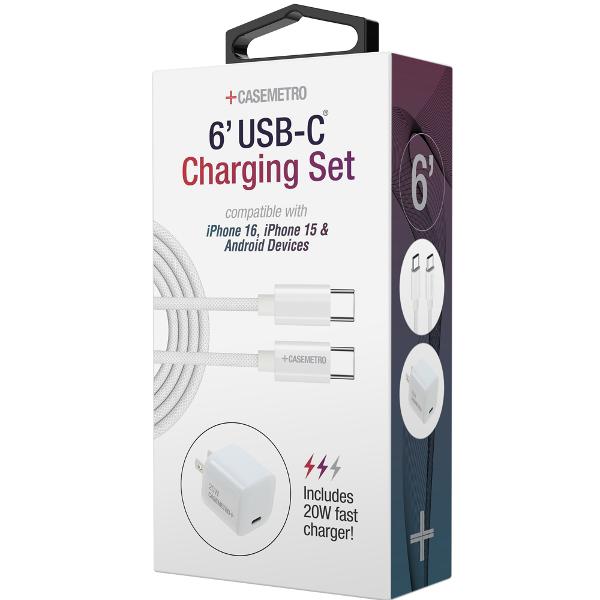 6′ USB-C Fast Charging Set W/Adapter!; $17.99