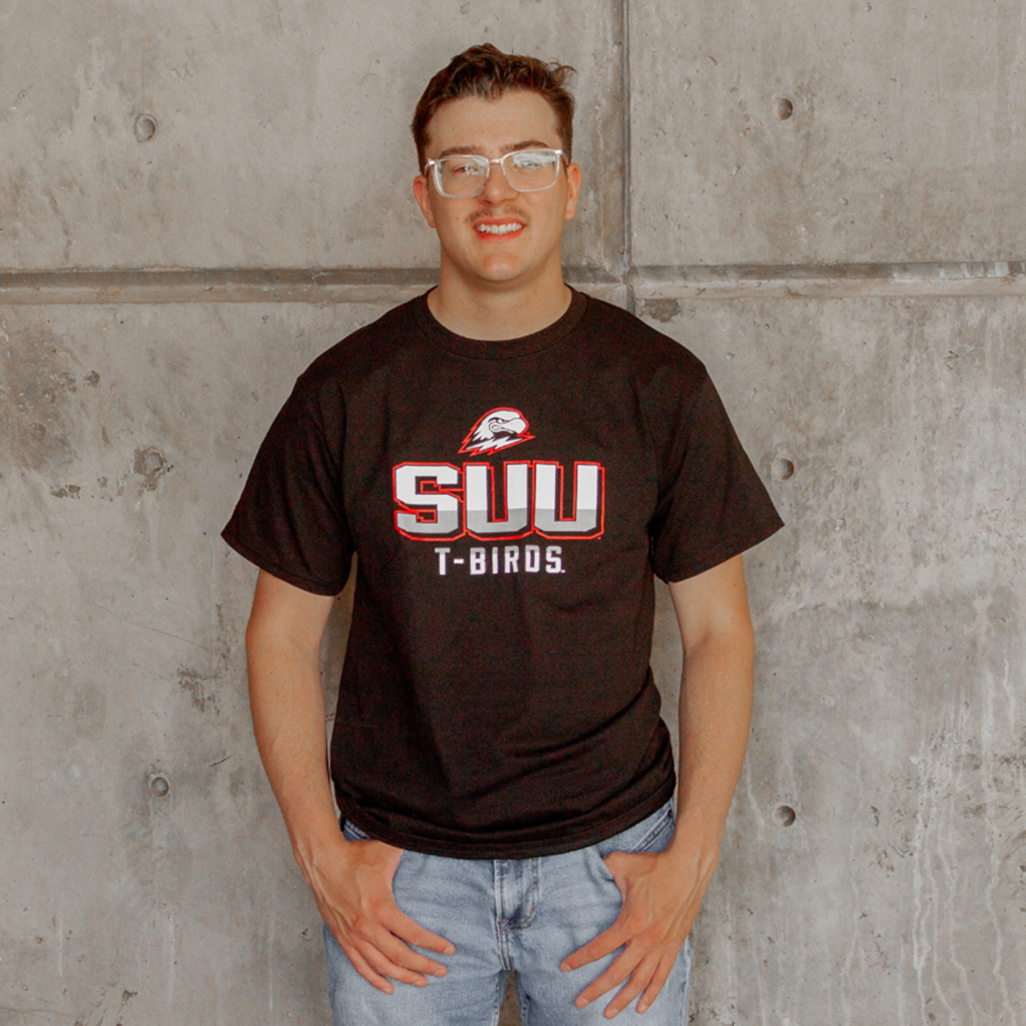 image of: Champion SUU T-Birds Black Tee