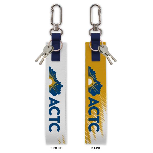 KACTC KEYCHAIN STRAP WHITE/GOLD; $14.99