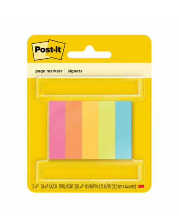 image of: POST IT PAGE MARKERS 50PD 4PK