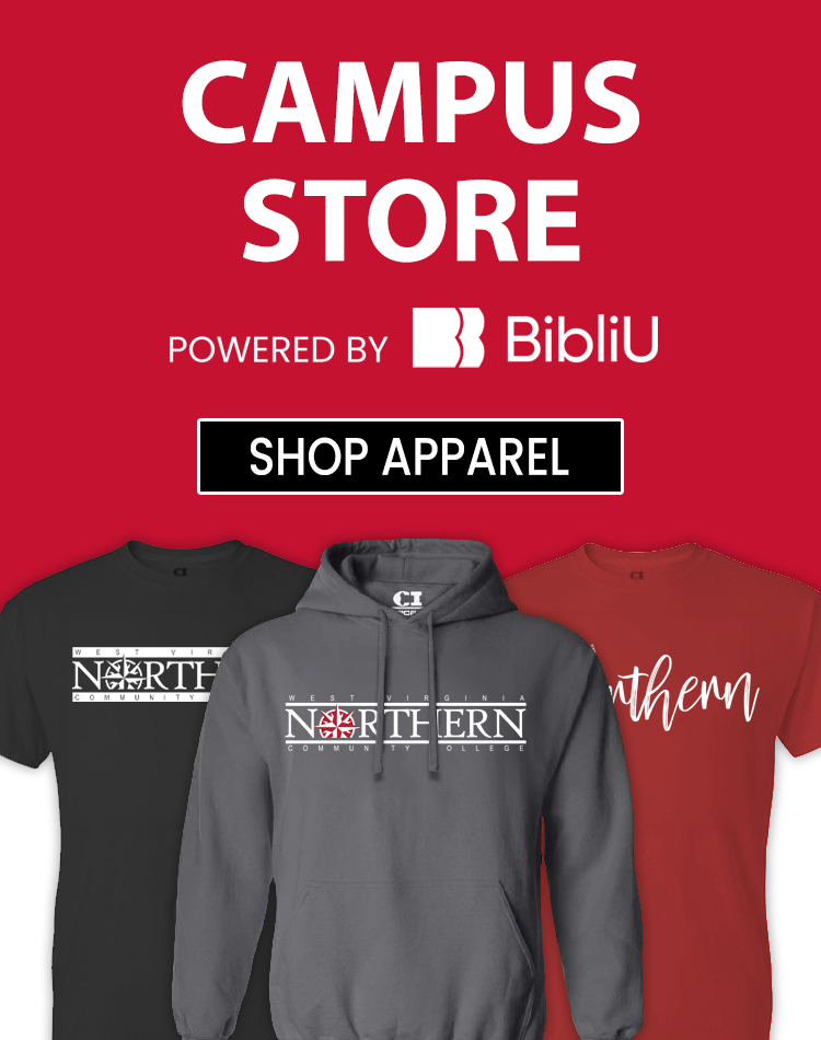 Selection of WVNCC college apparel. Shop Now.