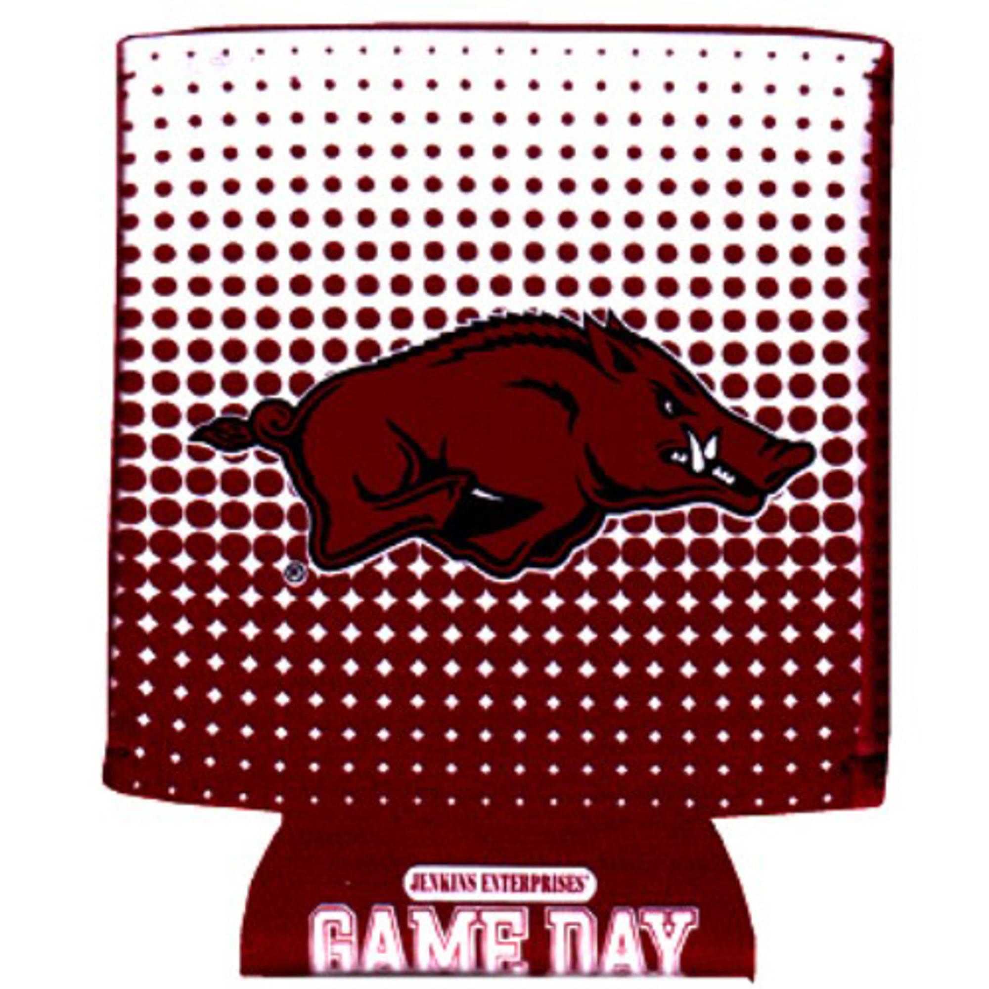 image of: Arkansas Razorbacks Running Hog Dot Pattern Koolie - Red/White