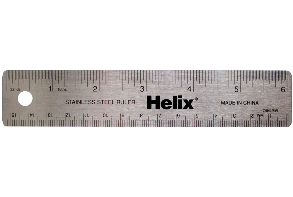 Product image 1 of 1 for Helix Stainless Steel Ruler, 6in