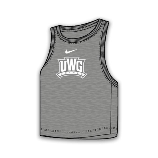 ATHLETICS LOGO NIKE DRI-FIT COTTON CROP TANK; $42.99