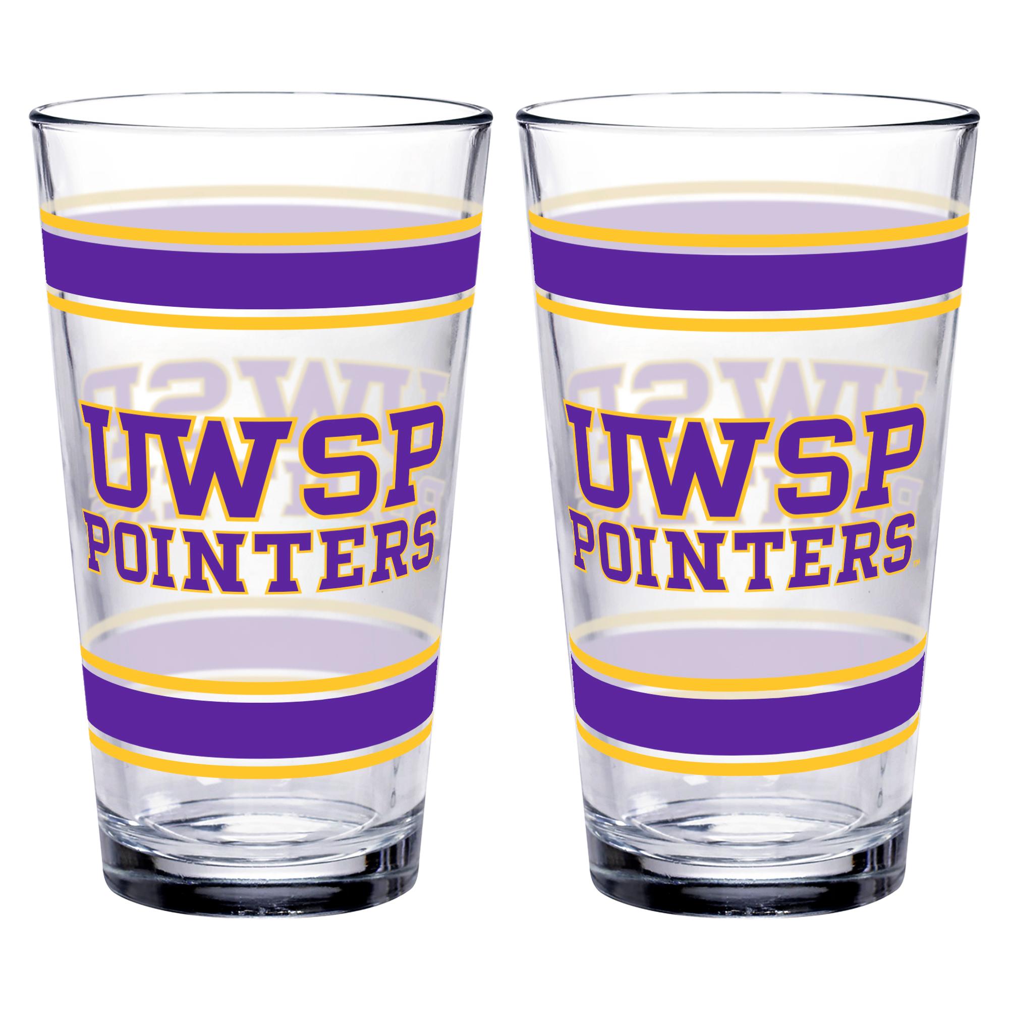 Product image 1 of 1 for Striped UWSP Pointers Pint Glass