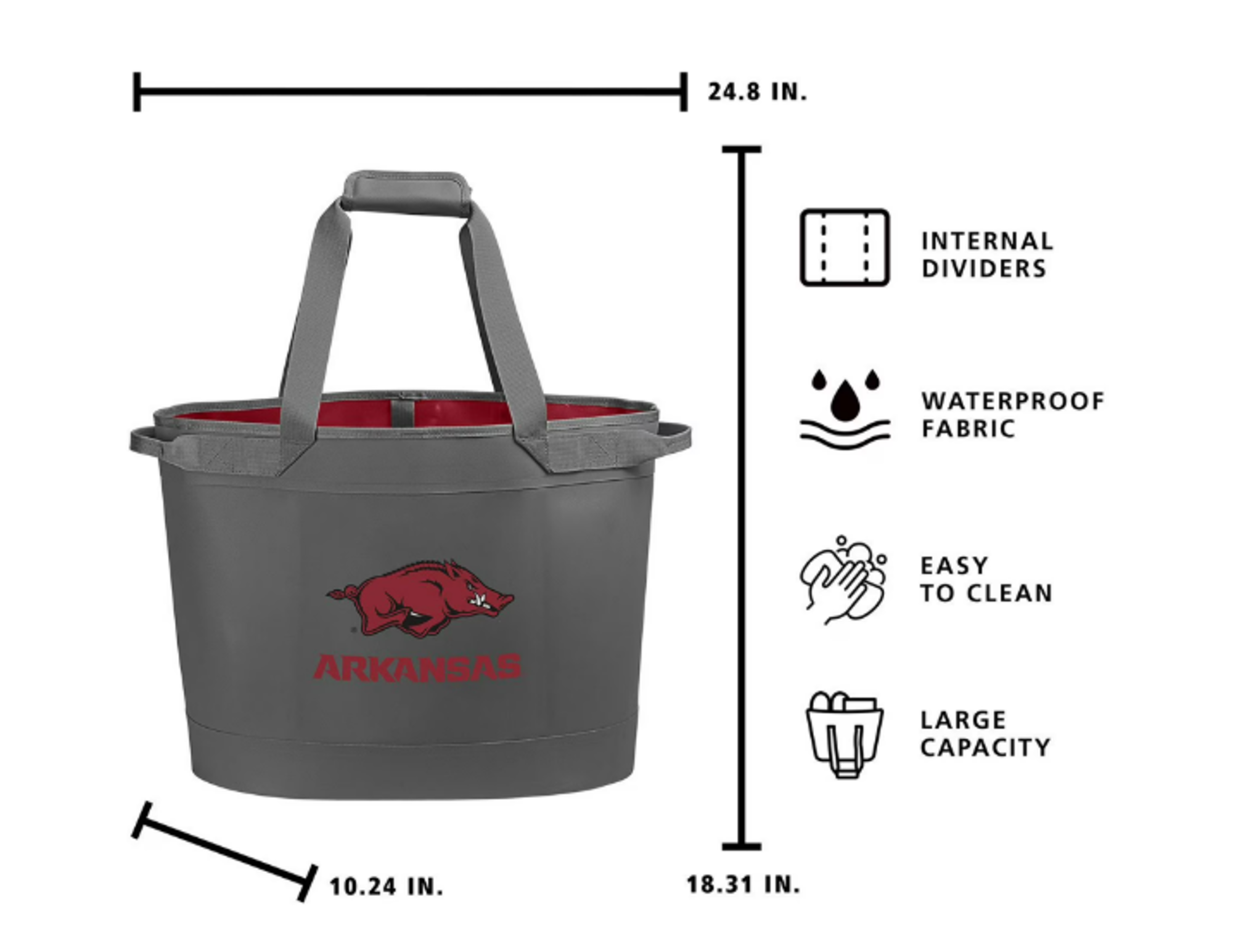 Product image 2 of 2 for Arkansas Razorbacks All Weather Tote