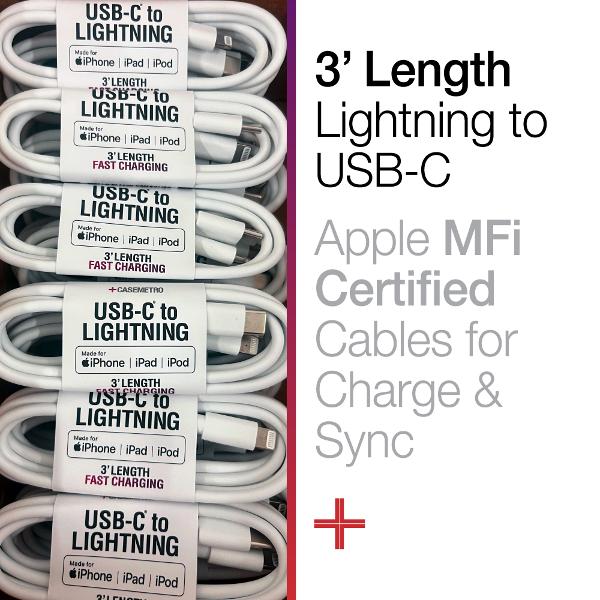 Lightning to USB-C Fast Cable White; $12.99