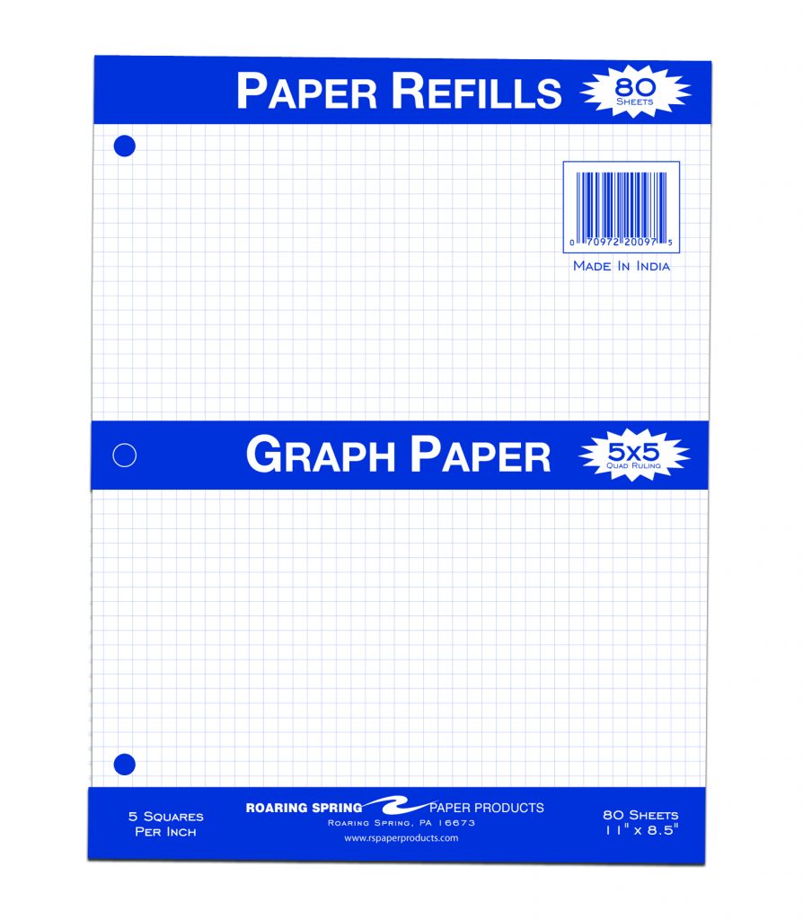 image of: Filler Paper 5x5 Quad Ruled