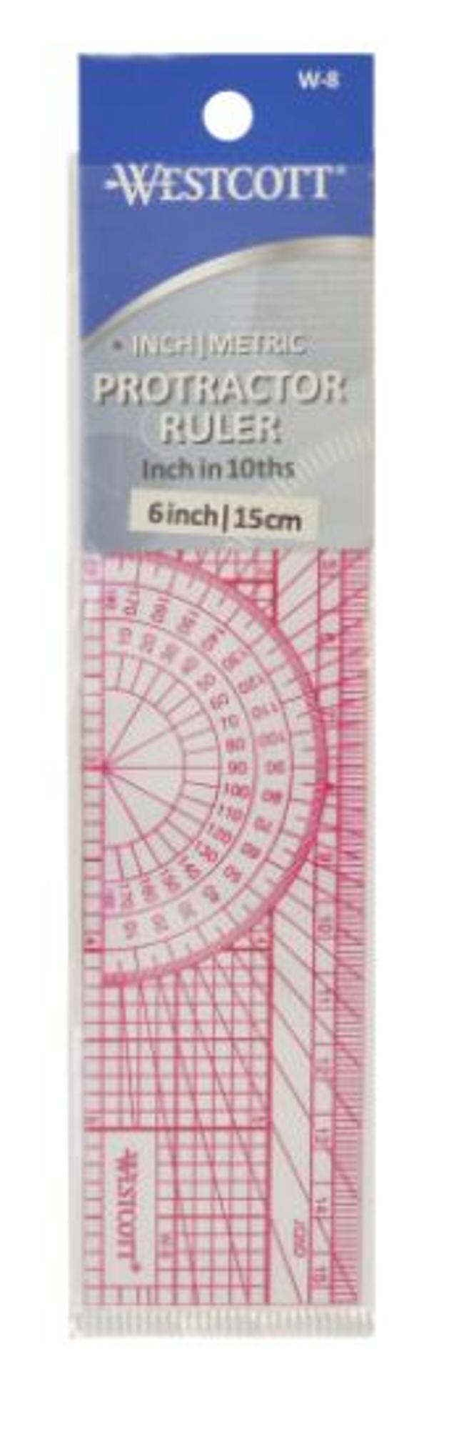 image of: Engineers Protractor Graph Ruler 6in W-8