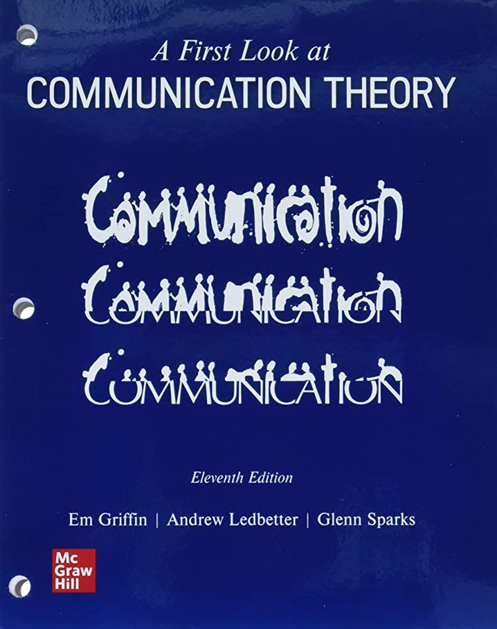 Cover image for FIRST LOOK AT COMMUNICATION THEORY (LL)