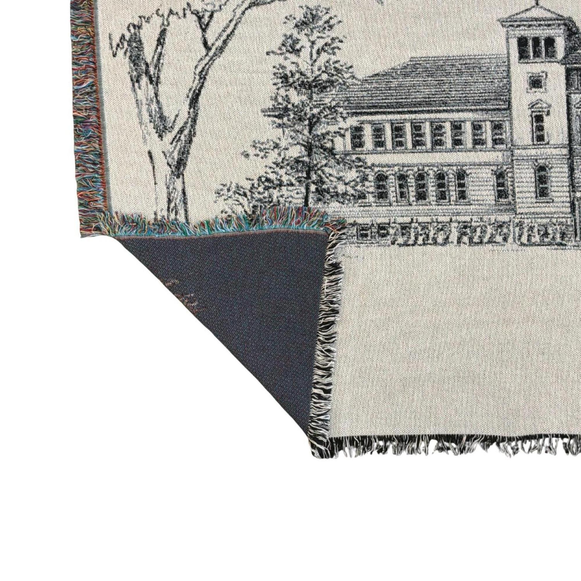 Product image 2 of 5 for University of Wisconsin Stevens Point Tapestry Afghan- Pointer or Old Main