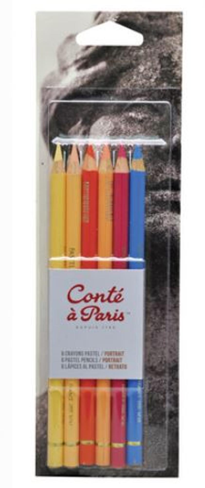 image of: Conte Pastel Pencil Set/6 Portrait