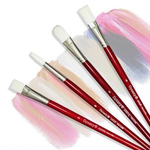 image of: Dynasty 151 White Synthetic Long Handle Brushes