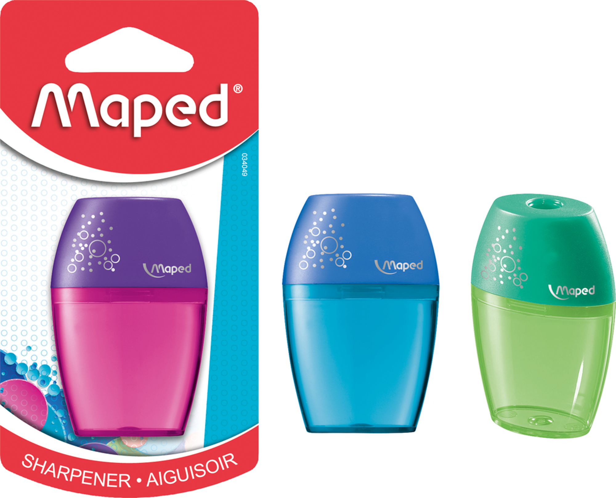 Product image 1 of 1 for Maped Shaker Pencil Sharpener with Metal Insert Asst Bulk 1-Hole