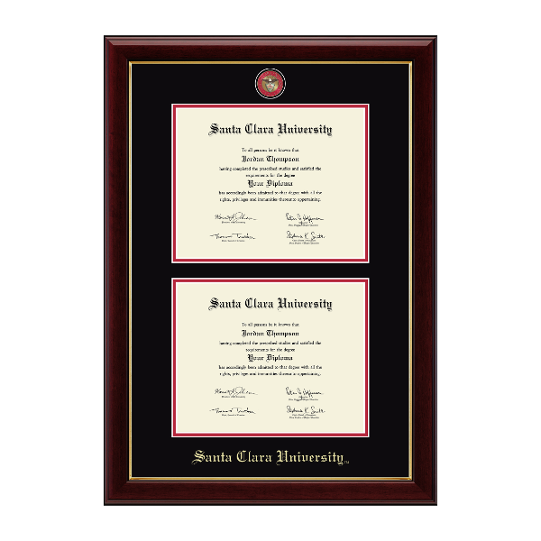 Santa Clara University 8in x 10in Double Document Masterpiece Diploma Frame; $299.98