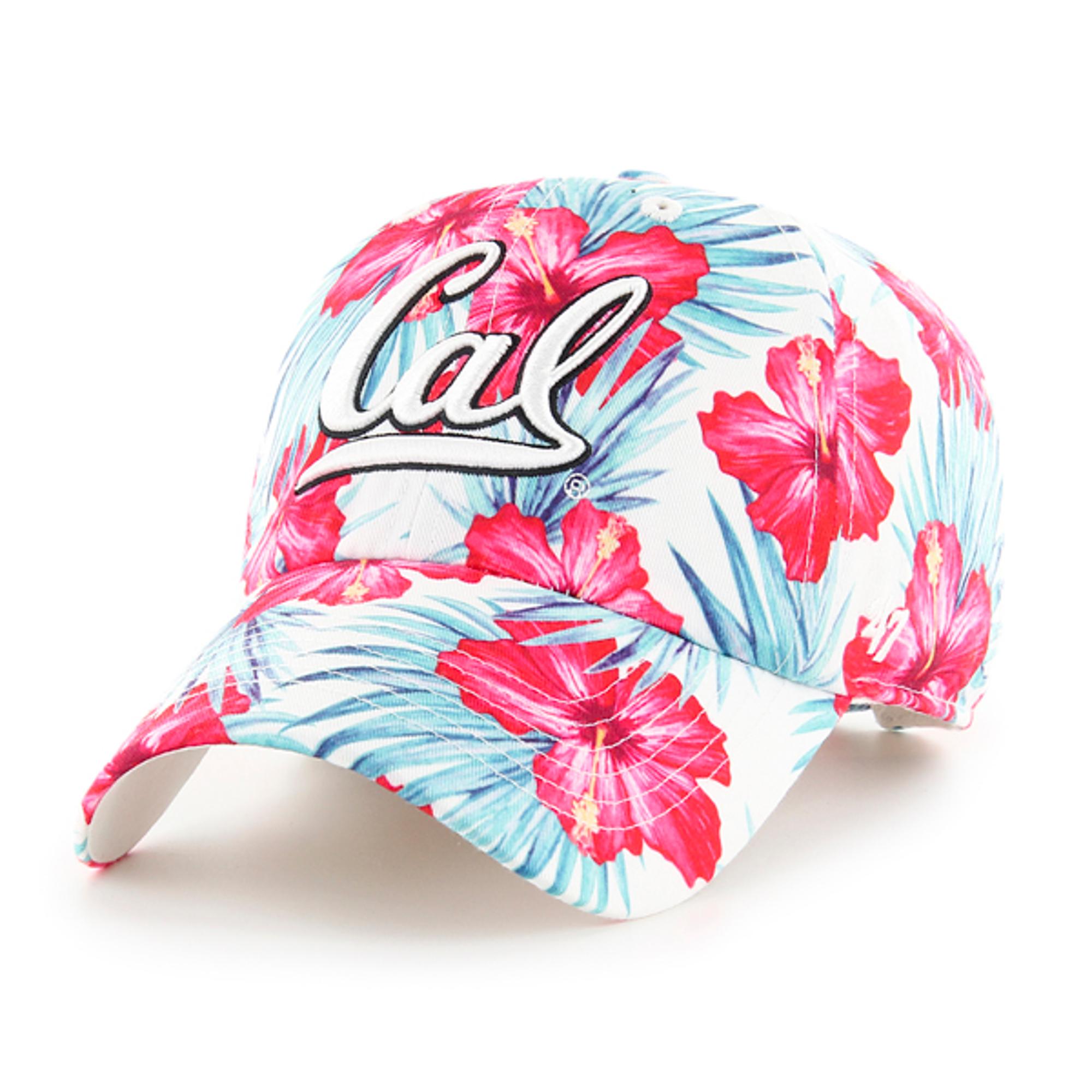 Product image 1 of 1 for Clean Up Pink Floral Hat Cal Logo