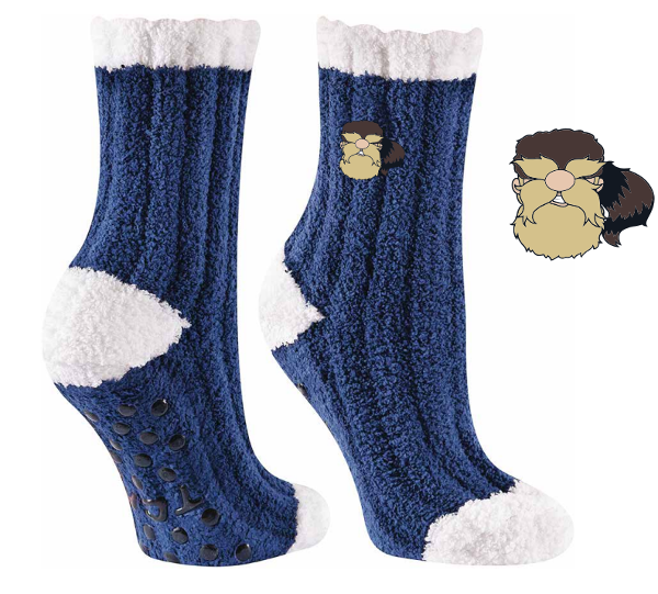 Fuzzy Royal Blazer Bill Socks; $15.99