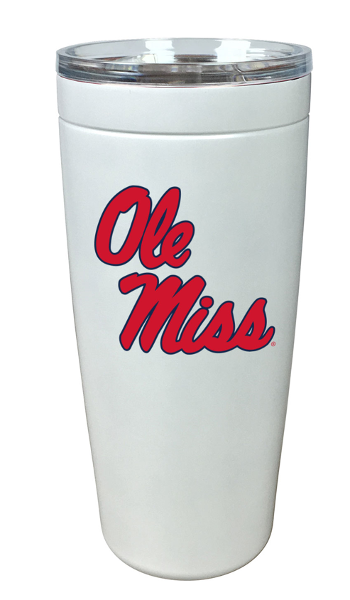 Ole Miss Script Viking Nova Stainless Insulated Tumbler White 20oz; $29.99