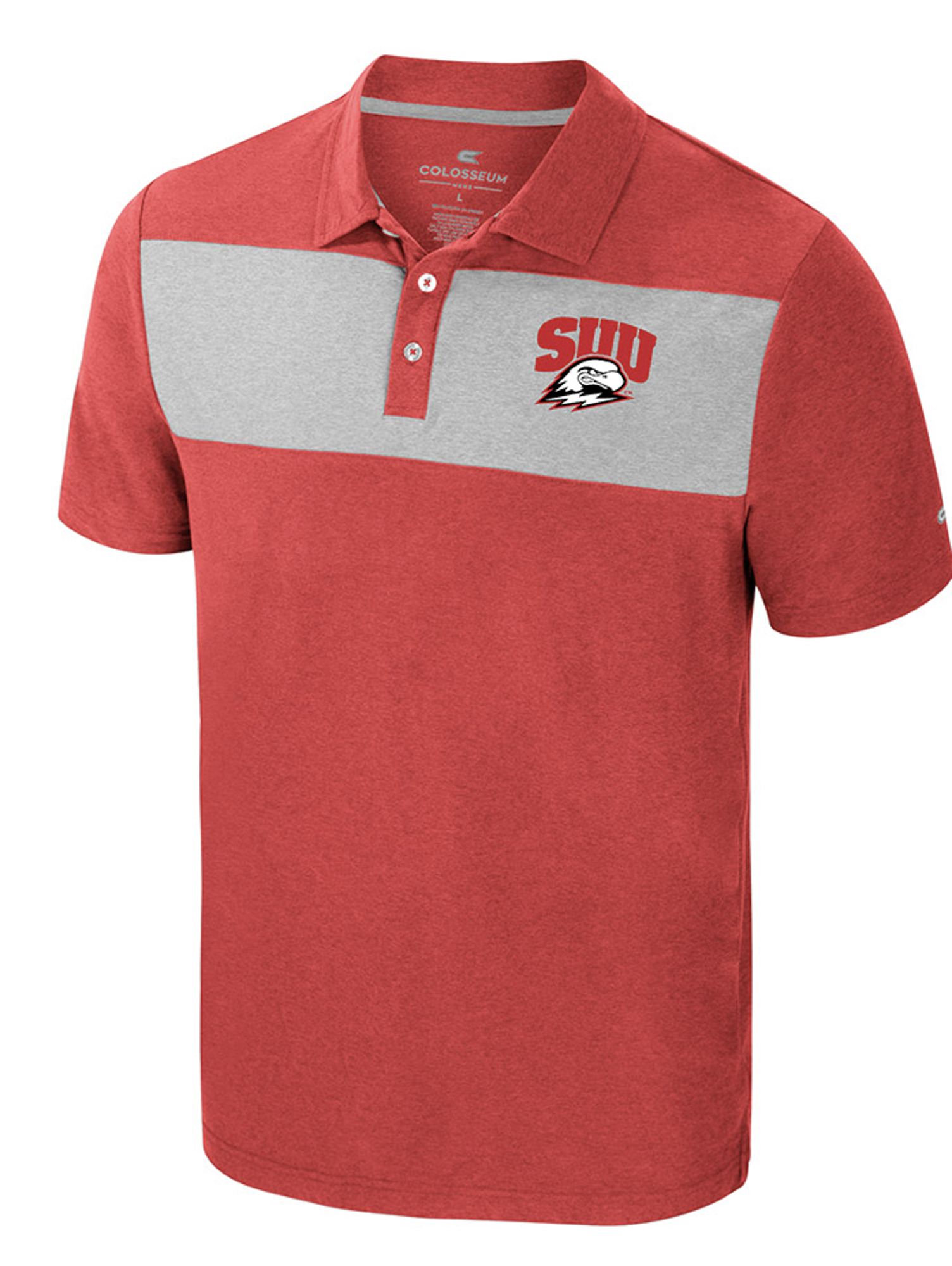 Product image 1 of 1 for COLOSSEUM RED/GRAY POLO THOR LEFT CHEST