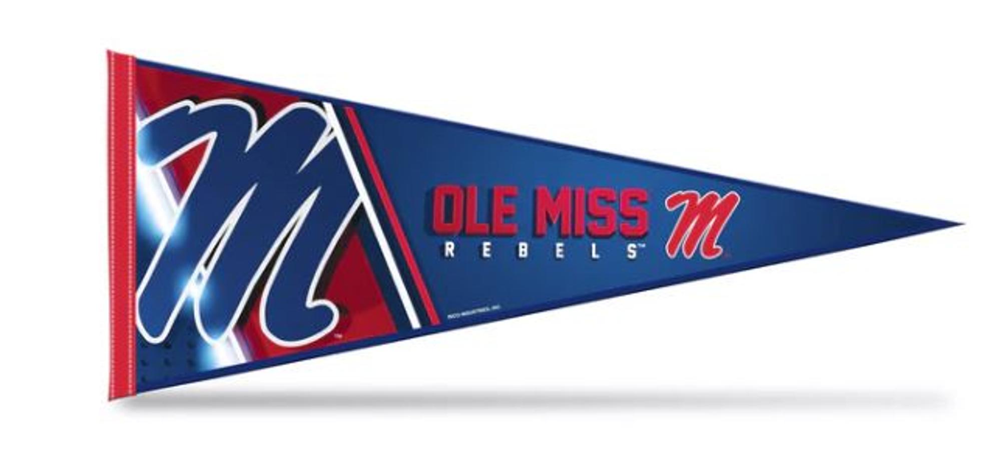 image of: Ole Miss Rebels Soft Felt 12x30 Pennant