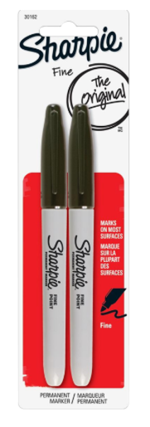 Sharpie Fine Tip Permanent Marker, 2 Pack, Black; $4.98