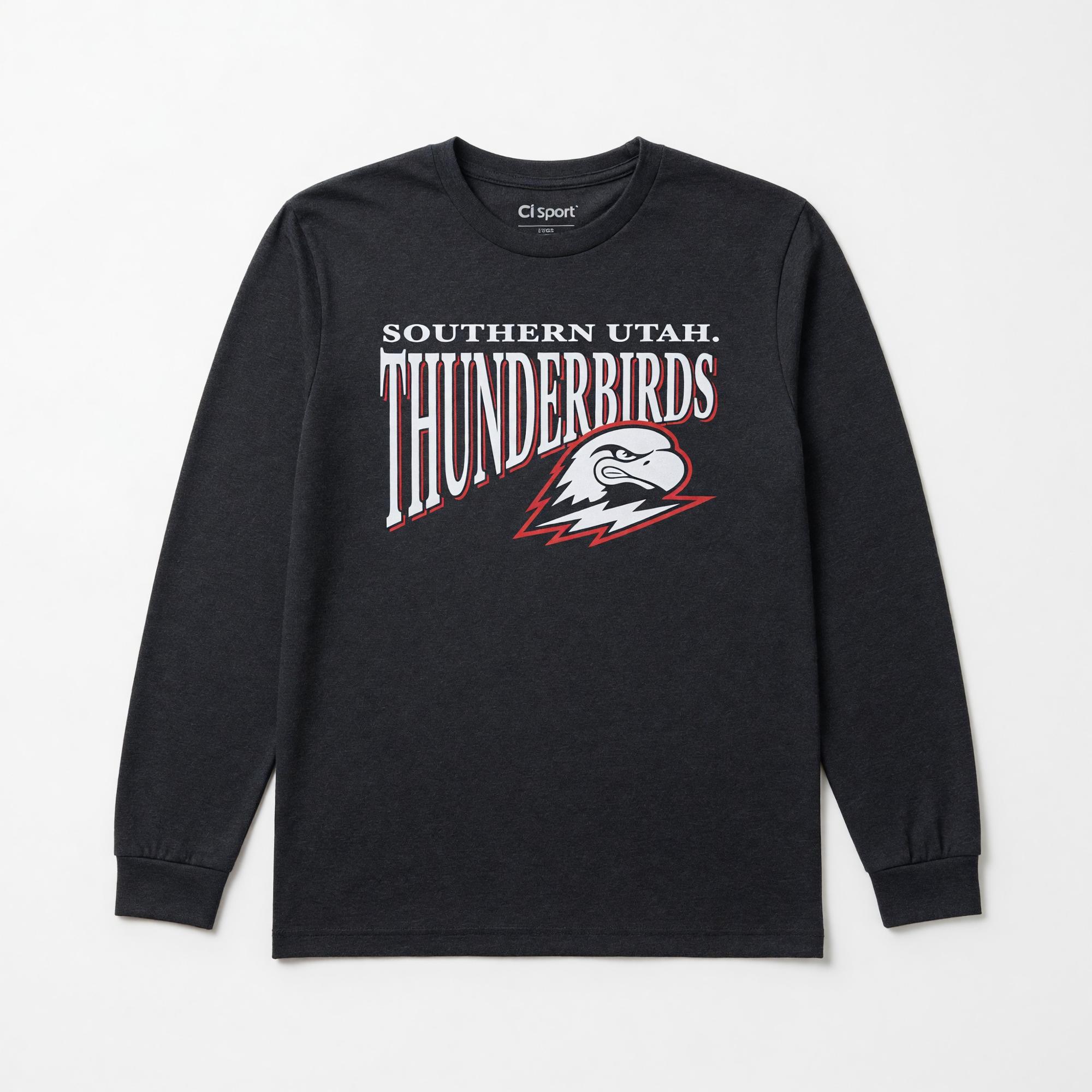 Product image 1 of 2 for CI Sport Long Sleeve Tee – Charcoal, SOU Thunderbirds Thor