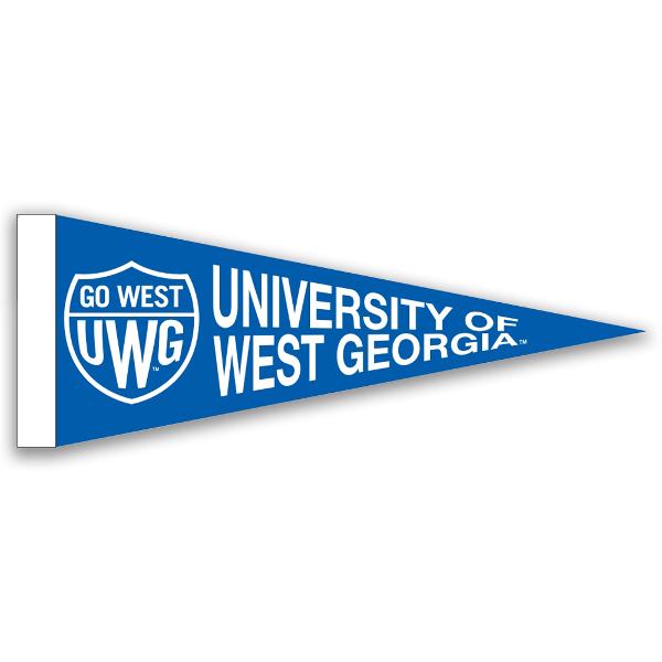 SHIELD LOGO UNIV. WEST GA HARD FELT PENNANT; $15.99