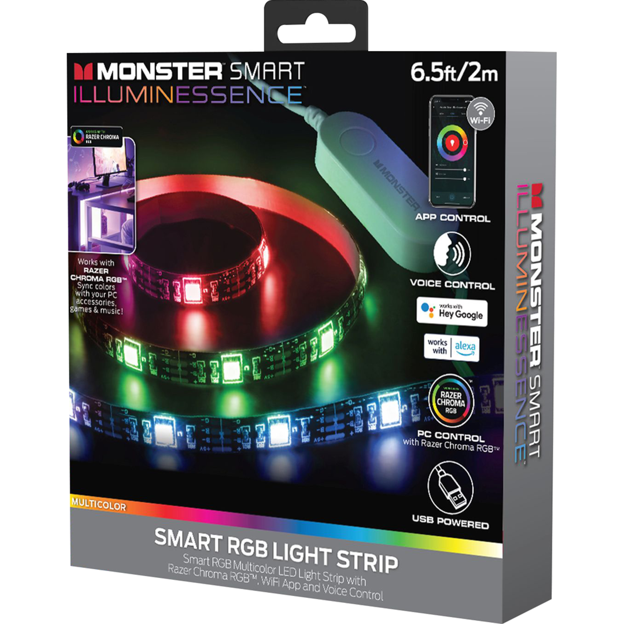 image of: Monster Smart RGB Light Strip - 6.5ft