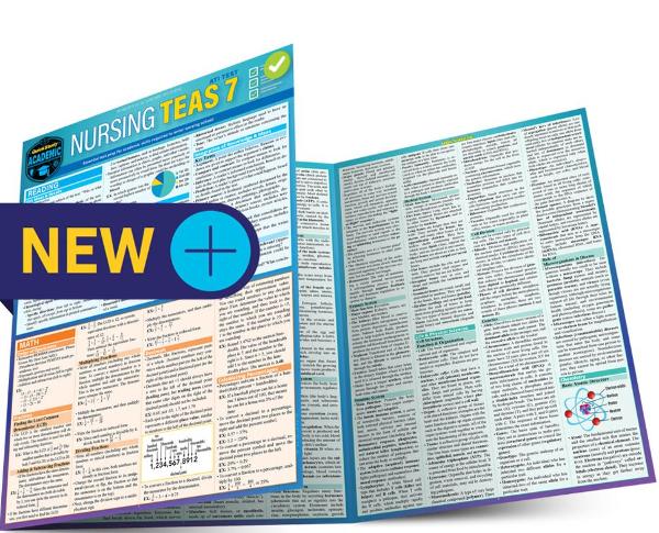 BARCHARTS / Nursing TEAS 7 Laminated Study Guide; $7.95