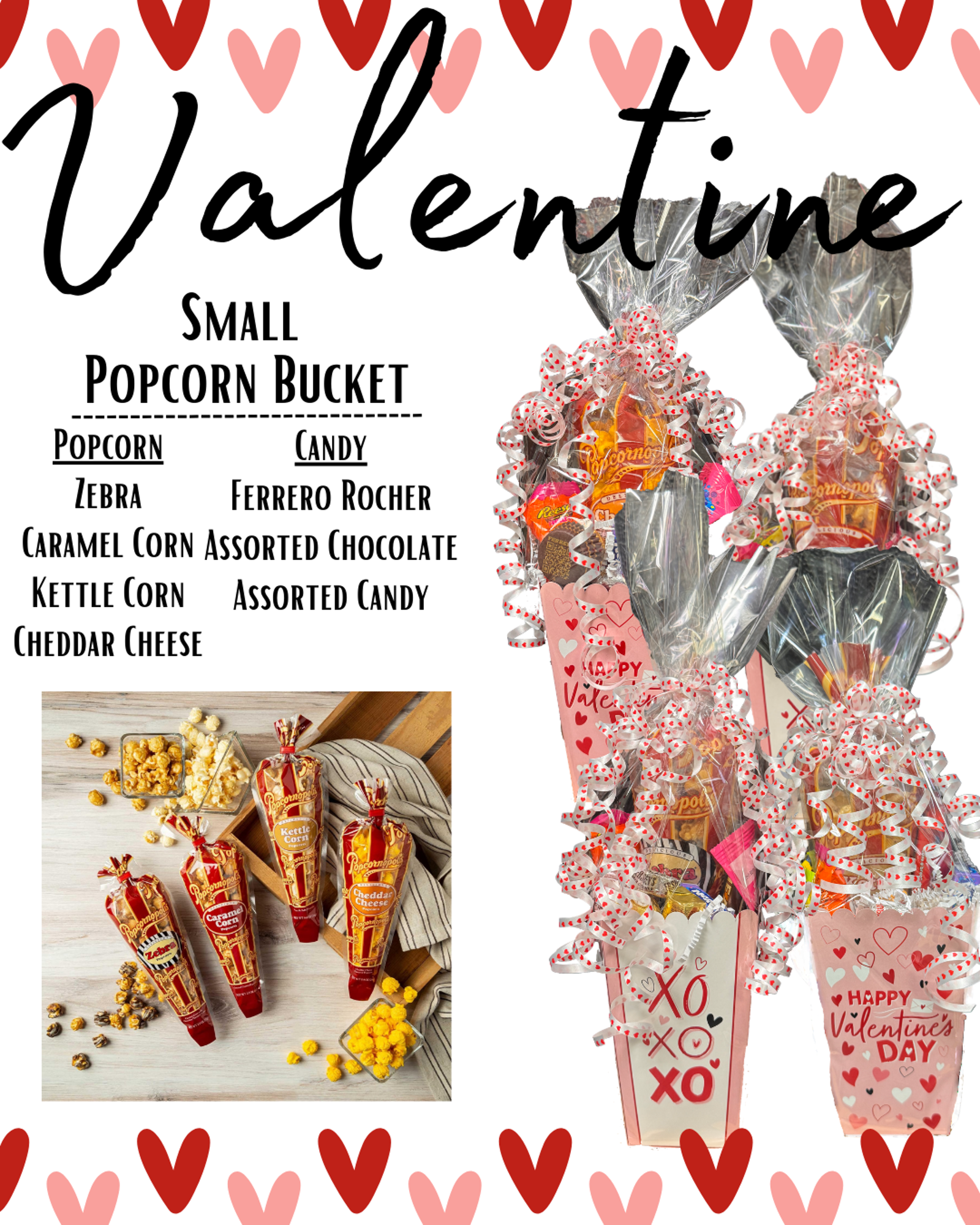 image of: Valentine Small Assorted Popcorn Bucket