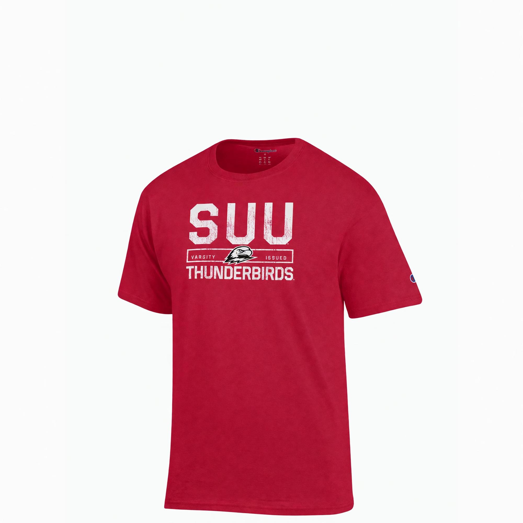 Product image 1 of 1 for Champion Tee Red – SUU Varsity Issued