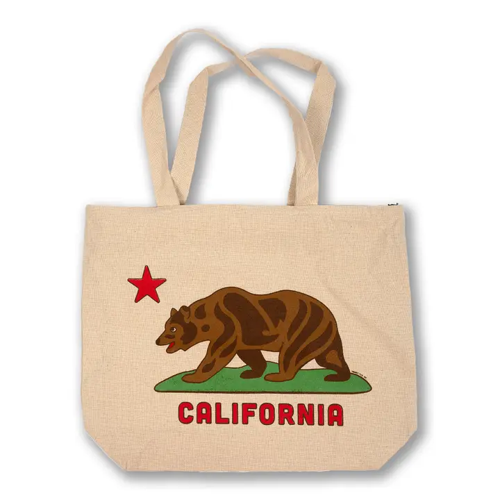 image of: California Flag Zippered Tote