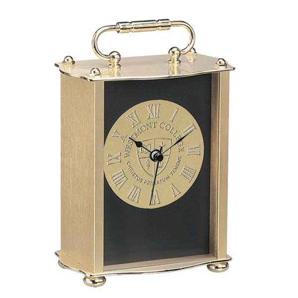 image of: CSi 60A-G Clock, Brass and Glass Enclosed