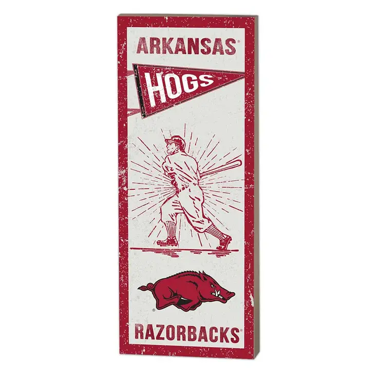 Arkansas Razorbacks Vintage Basketball Wall Decor by KH Sports Fan ...