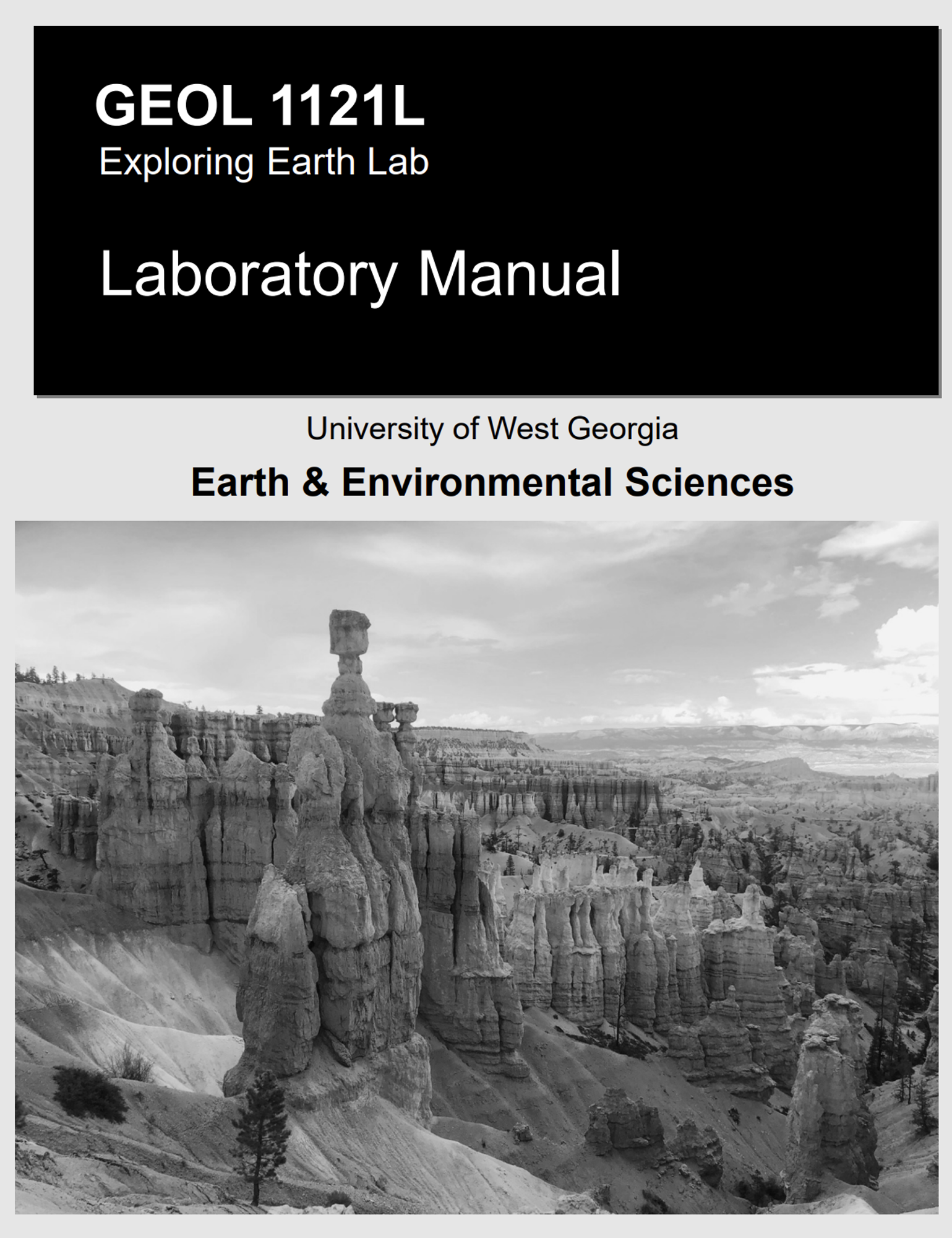 Cover image for GEOL 1121L LAB MANUAL - FALL 2025