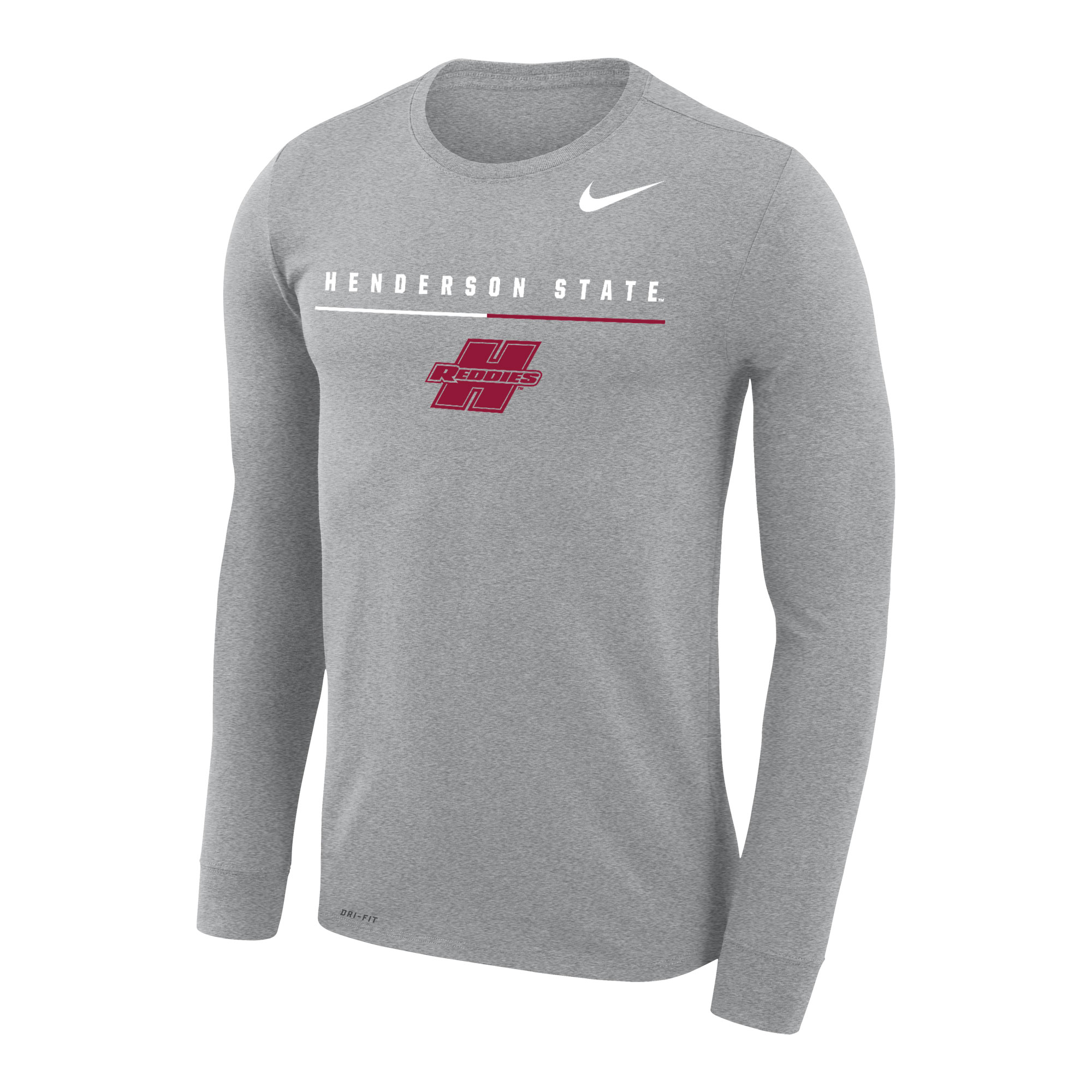 image of: Henderson State Reddies Legend Stripe Line Long Sleeve Tee