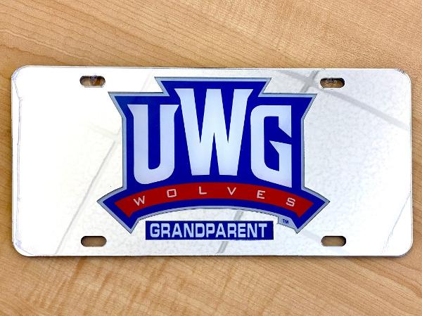 UWG ATHLETICS LOGO GRANDPARENT LICENSE PLATE; $29.99