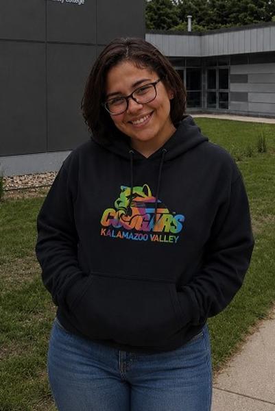 Cobalt & Ivy KVCC Puffed Graphic Hoodie; $39.95
