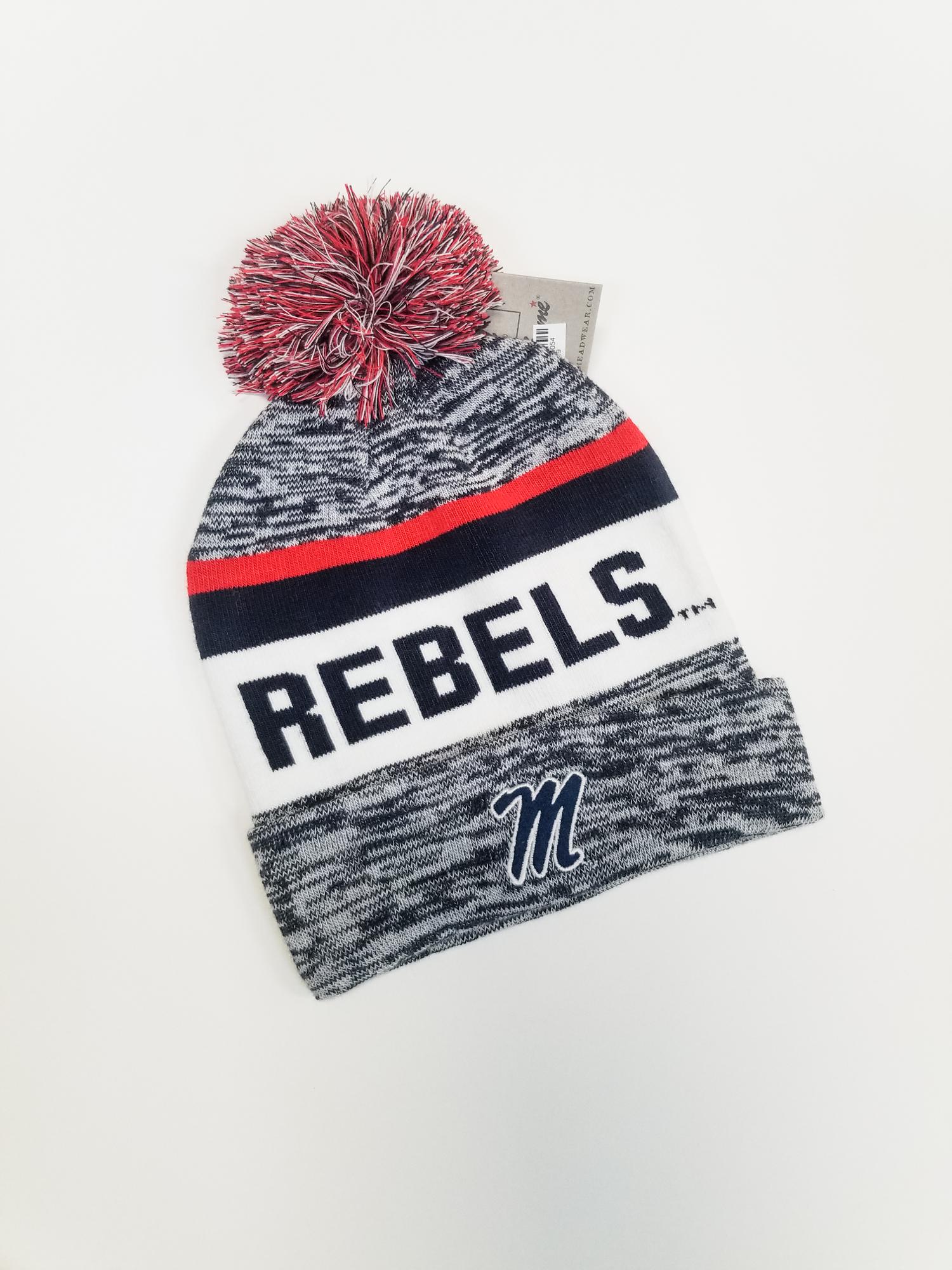 image of: Rebels Pom Pom Beanie Heather Navy