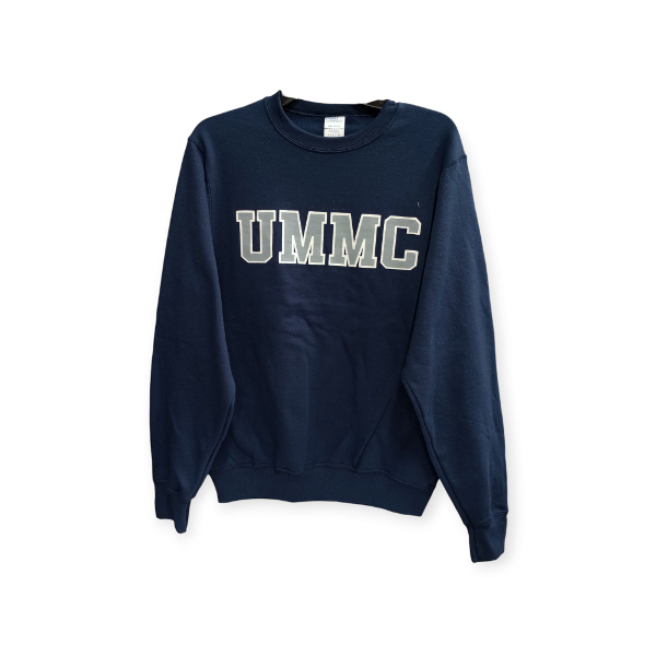 UMMC Block Sweatshirt- Navy; $21.95