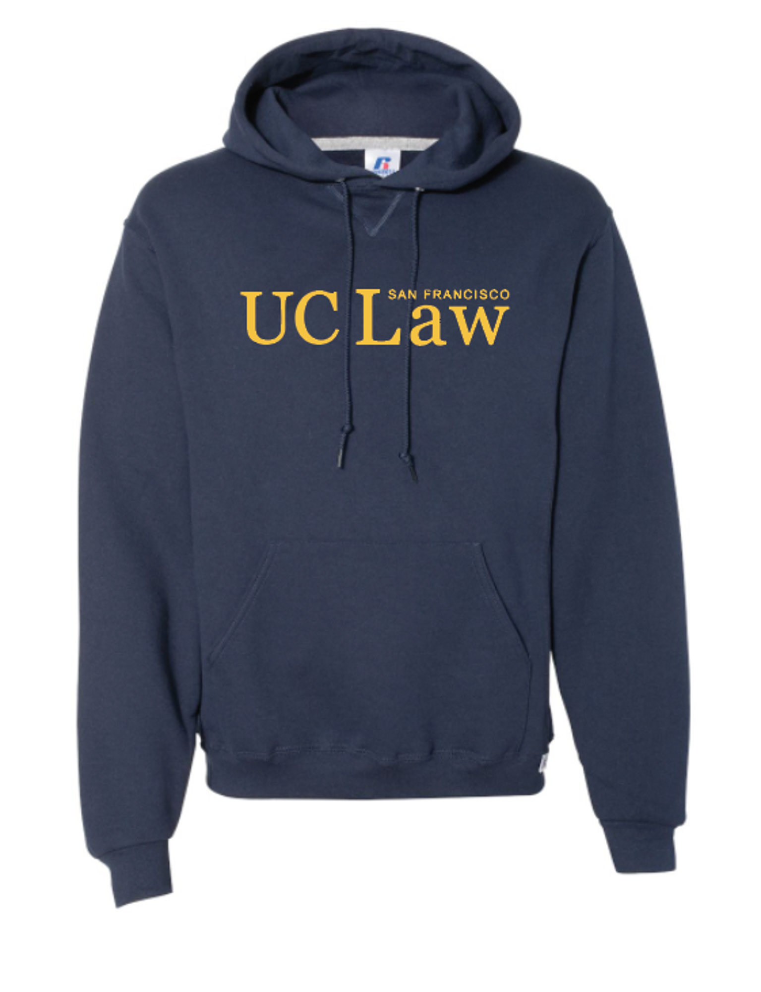 image of: UC Law SF Unisex Navy Fleece Primary Logo Hood