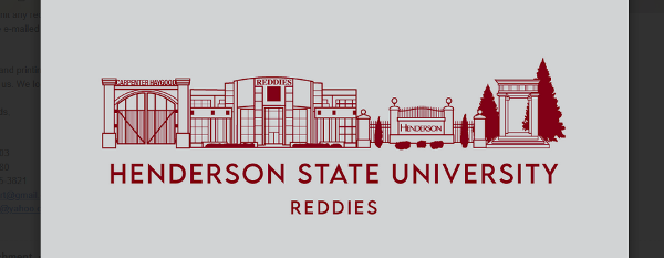 Henderson State Reddies Embroidered Crew Sweatshirt; $59.99