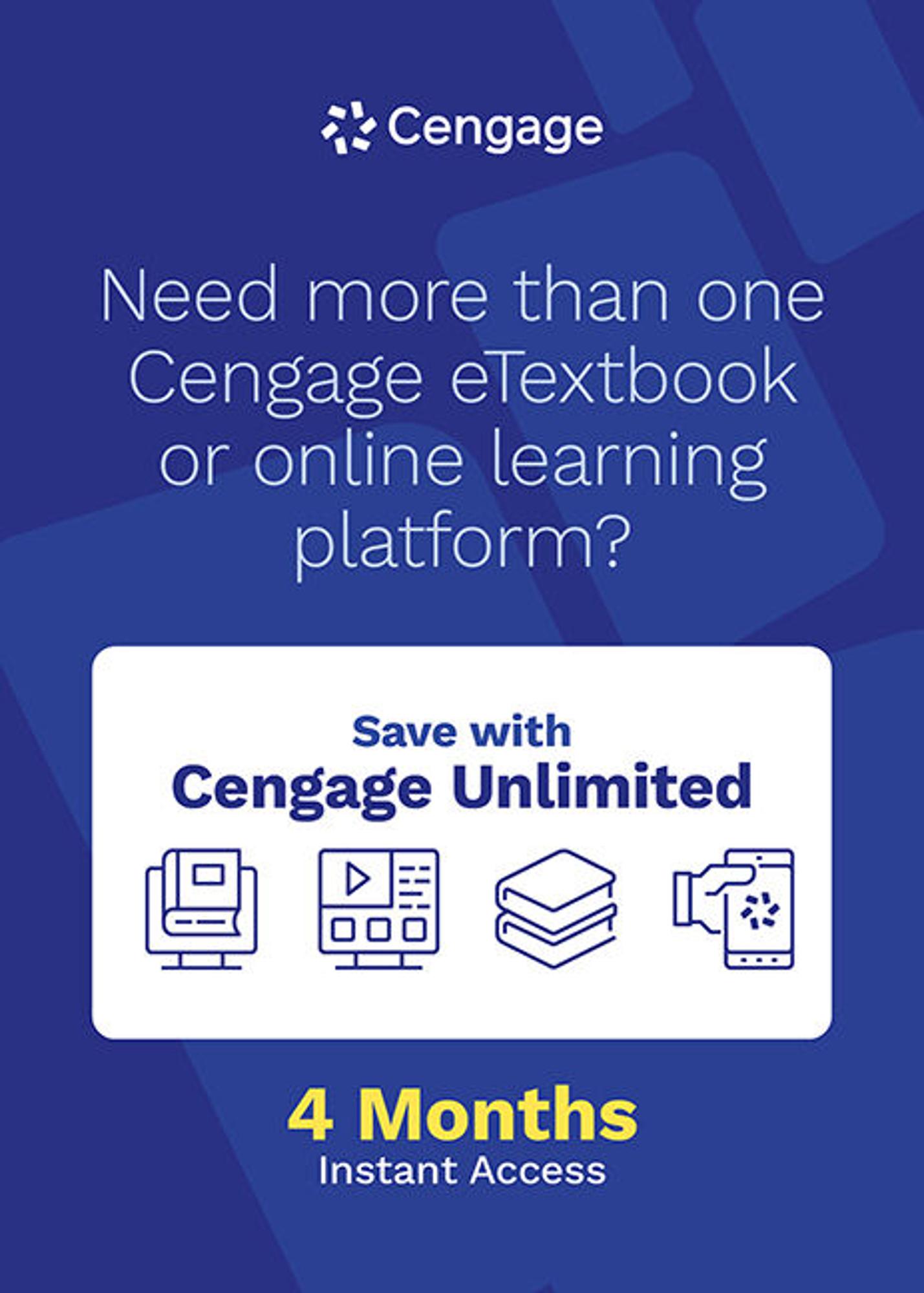 Cover image for CENGAGE UNLIMITED  1 TERM (4 MONTHS)...