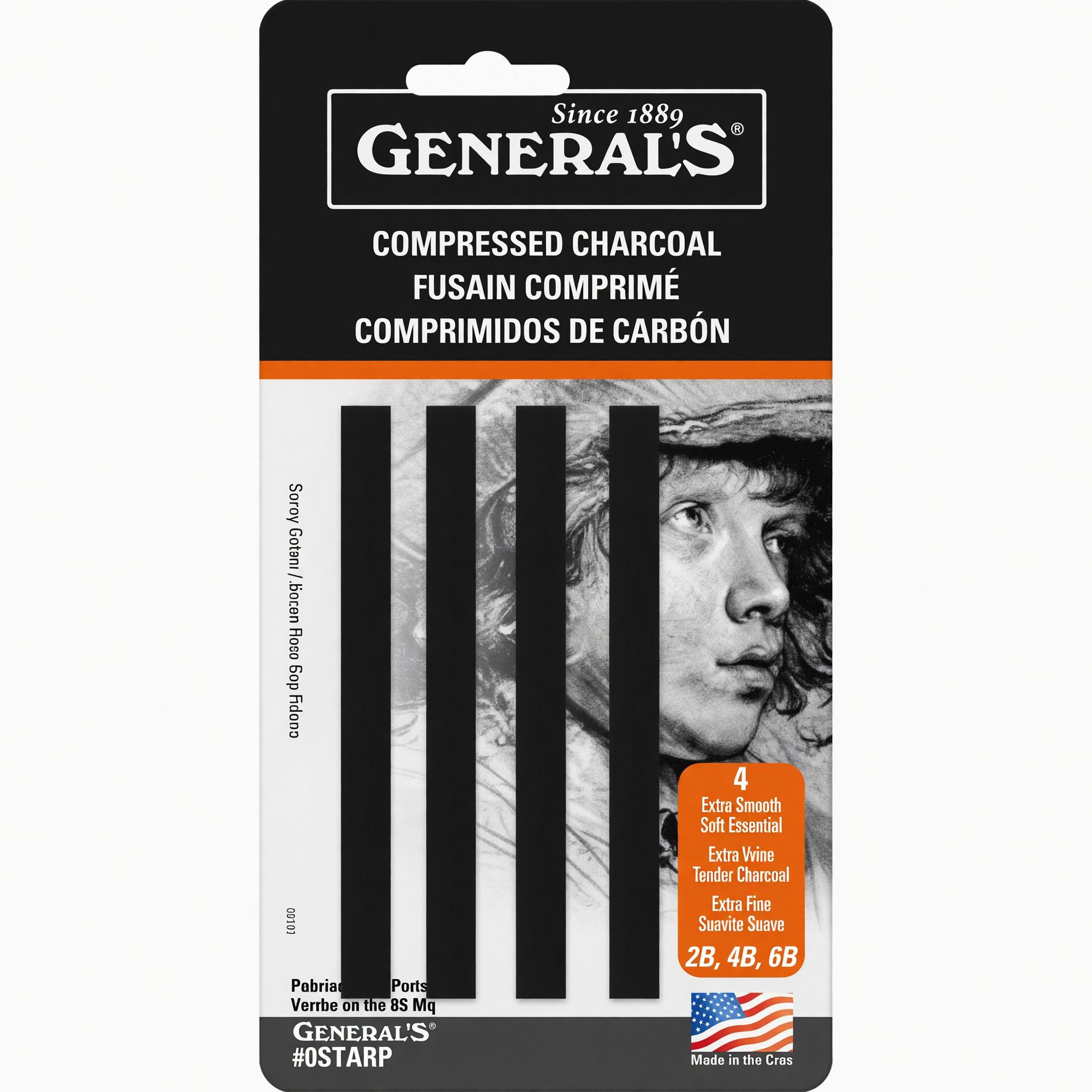 Product image 1 of 1 for COMP CHARCOAL STICKS 4CT GENERAL'S