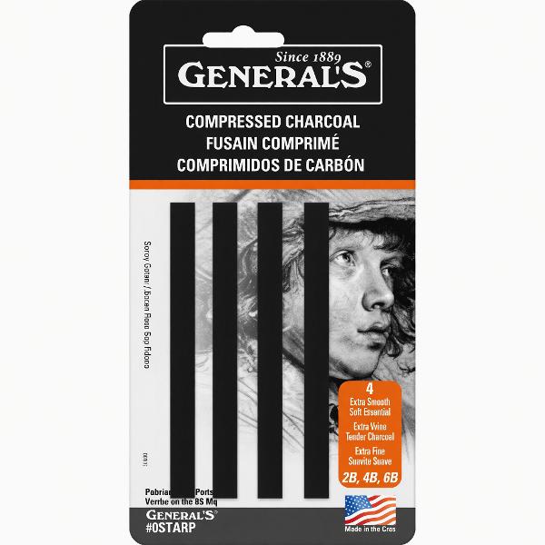 COMP CHARCOAL STICKS 4CT GENERAL'S; $4.99