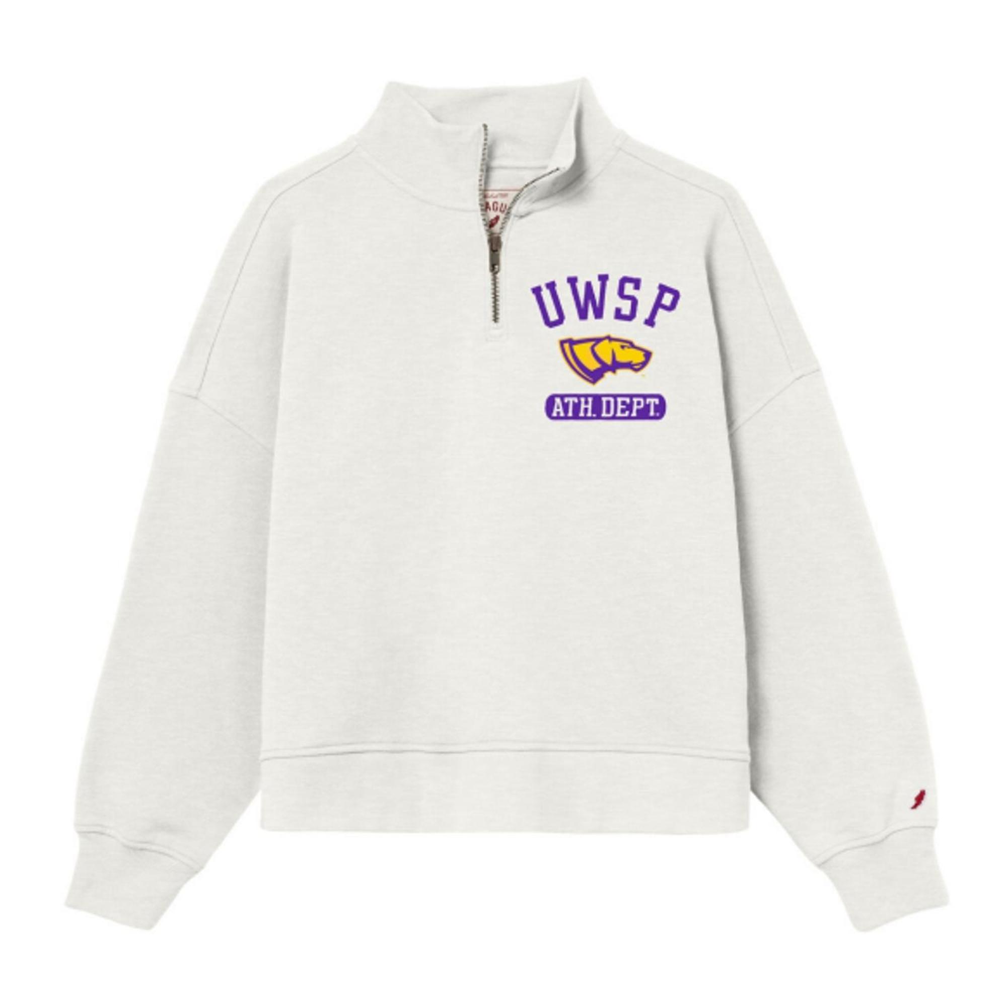 Product image 1 of 1 for UWSP Women's Diana Quarter Zip, Pointer Ath. Dept. Logo, Oatmeal Heather